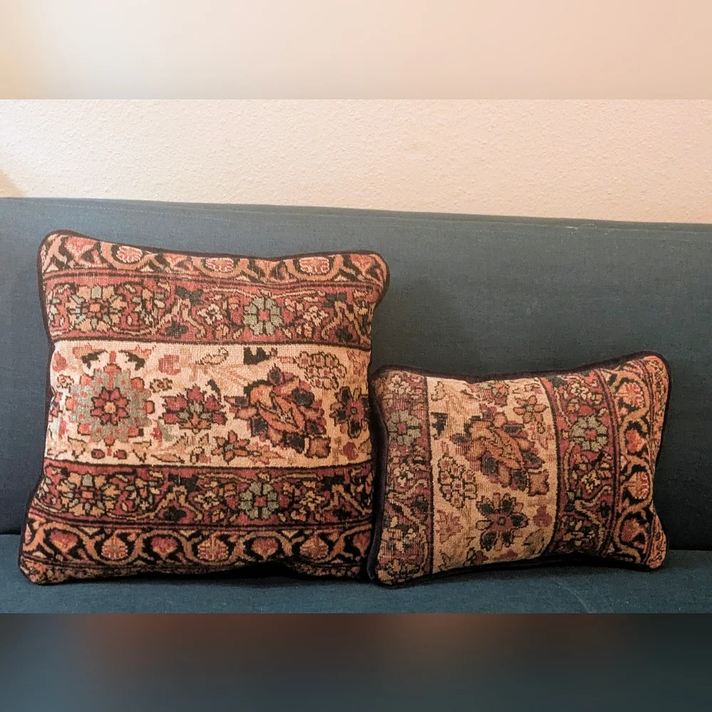Vintage tapestry Kilim‎ Pillow set Boho Home hand knotted Ethnic throw pillows